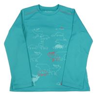 Tyrkysové sportovní triko s obrázkem Vaude