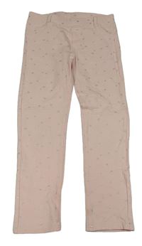 Světlerůžové tregíny s hvězdami H&M