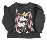 Tmavošedá mikina s Minnie a volánky Disney