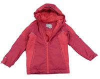 Fuchsiová šusťáková zateplená funkční bunda s kapucí Mountain Warehouse