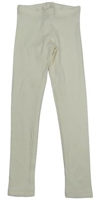 Smetanové žebrované legíny F&F