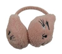 Růžové huňaté klapky - kočka