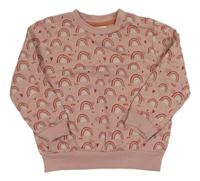 Růžová mikina s duhami 