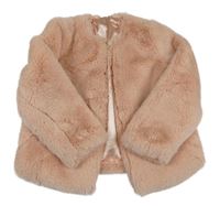 Světlerůžový kožešinový podšitý kabát Matalan