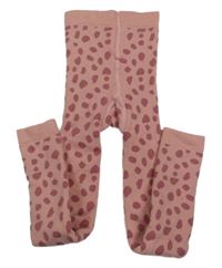 Růžové puntíkaté punčochové kamaše TCM