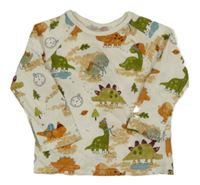Bílé triko s dinosaury George