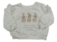 Bílá mikina se zajíčky M&S