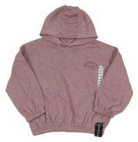 Nové - Růžovofialová mikina s nápisem a kapucí Dunnes