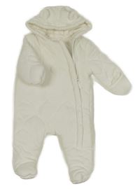 Smetanová prošívaná zateplená kombinéza s kapucí George