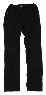 Černé plátěné kalhoty 