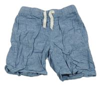 Světlemodré lněné kraťasy H&M
