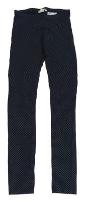 Tmavomodré puntíkaté legíny H&M