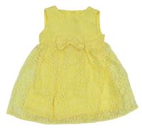 Žluté síťované šaty s mašlí F&F