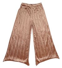 Starorůžové skládané sametové culottes kalhoty zn. Monsoon