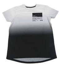 Černo-bílé tričko s kapsou zn. Primark