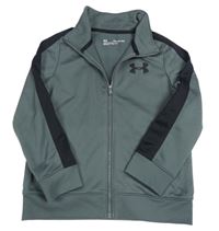 Šedo-černá propínací funkční sportovní mikina Under Armour