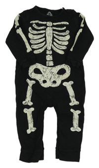 Černý overal s kostrou Next 