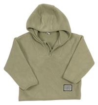 Béžová fleecová mikina s kapucí Kiki&Koko