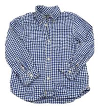 Tmavomodro-bílá kostkovaná košile H&M