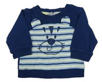 Tmavomodrá mikina s tygrem Ergee