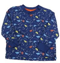 Tmavomodrá mikina s auty Impidimpi