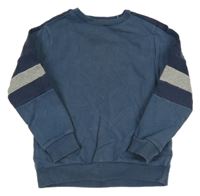 Tmavomodrá mikina s proužky Next