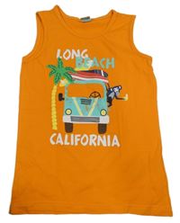 Oranžové tílko s autobusem Kiki&Koko