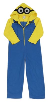 Modro-žlutá fleecová kombinéza s kapucí - Mimoň George