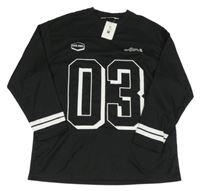 Nové - Černé sportovní triko s číslem H&M