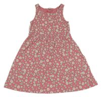 Růžové kytičkované bavlněné šaty Y.F.K. 