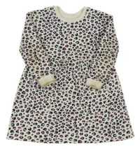 Smetanovo-barevné vzorované teplákové šaty George