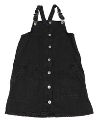 Antracitové propínací riflové šaty Denim Co.