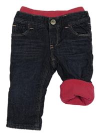 Tmavomodré podšité rifle s úpletovým pasem GAP