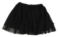 Černá tylová sukně se třpytivým pasem GIRLS