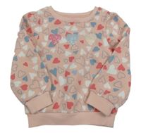 Světlerůžová mikina se srdíčky a flitry Kiki&Koko