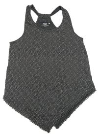 Tmavošedý puntíkatý vzorovaný asymetrický top YIGGA