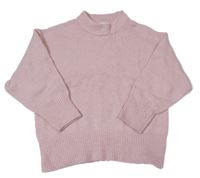 Světlerůžový vlněný oversize svetr PRIMARK