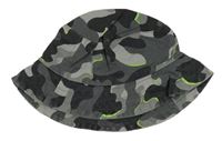Šedý army plátěný klobouk