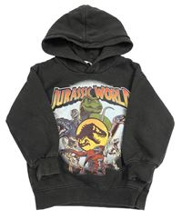 Antracitová mikina s dinosaury a kapucí - Jurský svět H&M