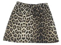 Béžovo-černá sukně s leopardím vzorem zn. River Island