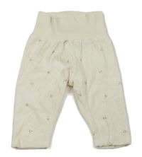 Smetanové sametové tepláky s třešněmi H&M