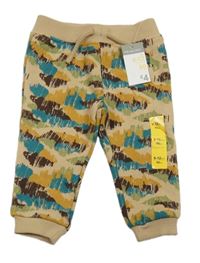 Nové - Hnědé vzorované tepláky Primark