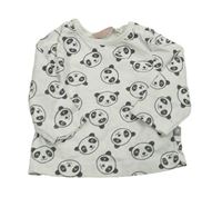 Bílé triko s pandami Liegelind