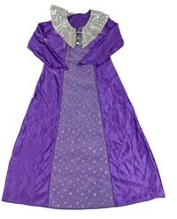 Nové - Kostým- Fialovo-stříbrné šaty s límcem a hvězdami