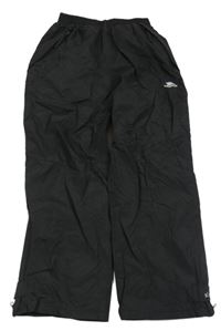 Černé šusťákové podšité funkční kalhoty Trespass