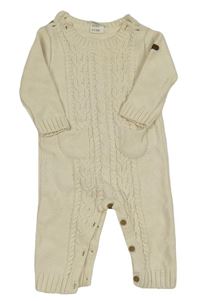 Krémový pletený overal Topomini