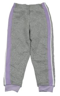 Šedé melírované tepláky s pruhy Infinity Kids