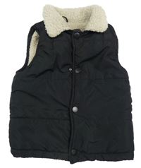 Černá šusťáková zateplená vesta Zeeman