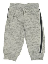 Světlešedé melírované tepláky s pruhy Topomini