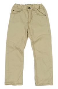 Béžové plátěné kalhoty H&M